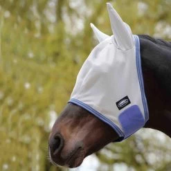 Weatherbeeta Comfitec Airflow Fliegenmaske - Grey/blue/grey , Pony