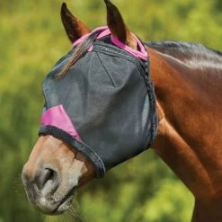 Weatherbeeta Comfitec Deluxe Durable Mesh-Fliegenmaske - Black/Purple, Pony