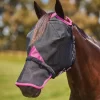 Weatherbeeta Comfitec Deluxe Durable Mesh-Fliegenmaske Mit Nasenschutz - Black/Purple, Pony