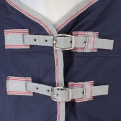 Weatherbeeta Comfitec Essential Detach-A-Neck Lite Plus 50g - Navy/silver/red , 120 -Weatherbeeta Weatherbeeta ComFiTec Essential Detach A Neck Lite Plus 50g Navy Silver Red 9065 1 1