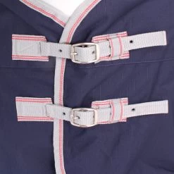 Weatherbeeta Comfitec Essential Standard Lite Plus 50g - Navy/silver/red , 155 11 Weatherbeeta Comfitec Essential Standard Lite Plus 50g - Navy/silver/red , 155 -Weatherbeeta Weatherbeeta ComFiTec Essential Standard Neck Lite Plus navy silver red 6378 7