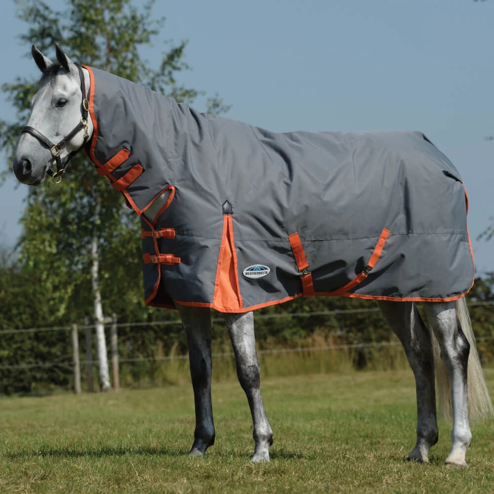 Weatherbeeta Comfitec Classic Combo Neck Medium/Lite 100g - Gunmetal/coral, 75 1 Weatherbeeta Comfitec Classic Combo Neck Medium/Lite 100g - Gunmetal/coral, 75