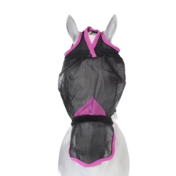 Weatherbeeta Comfitec Deluxe Durable Mesh-Fliegenmaske Mit Nasenschutz - Black/Purple, Pony -Weatherbeeta Weatherbeeta Comfitec Deluxe Durable Mesh Fliegenmaske mit Nasenschutz 9467 1