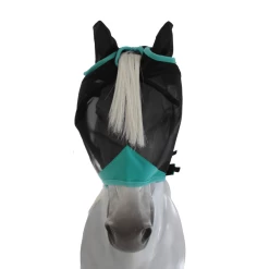 Weatherbeeta Comfitec Deluxe Fine Mesh-Maske Mit Ohrenschutz - Navy/turquoise, Mini/Shetty -Weatherbeeta Weatherbeeta Comfitec Deluxe Fine Mesh Maske mit Ohrenschutz 9471 2