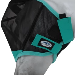 Weatherbeeta Comfitec Deluxe Fine Mesh-Maske Mit Ohrenschutz - Black/Turquoise, Pony -Weatherbeeta Weatherbeeta Comfitec Deluxe Fine Mesh Maske mit Ohrenschutz 9471 3 1