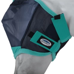 Weatherbeeta Comfitec Deluxe Fine Mesh-Maske Mit Ohrenschutz - Navy/turquoise, Mini/Shetty -Weatherbeeta Weatherbeeta Comfitec Deluxe Fine Mesh Maske mit Ohrenschutz 9471 7