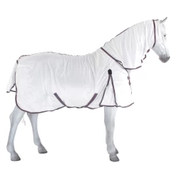 Weatherbeeta Comfitec Essential Mesh II Combo Neck - White/Maroon/Grey, 125 -Weatherbeeta Weatherbeeta Comfitec Essential Mesh II Combo Neck 9458