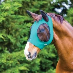 Weatherbeeta Deluxe Stretch Insekten-Augenschoner Mit Ohrenschutz - Hunter/Black, Small Pony -Weatherbeeta Weatherbeeta Deluxe Stretch Bug Eye Saver with Ears 9472 1