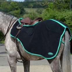 Weatherbeeta Fleece Ausreitdecke - Black/green , S