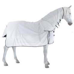 Weatherbeeta Kool Coat Airstream III Combo Mit Verdecktem Bauchgurt - White/Navy, 120 -Weatherbeeta Weatherbeeta Kool Coat Airstream III Combo mit verdecktem Bauchgurt 9461