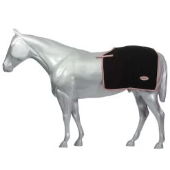 Weatherbeeta Therapy-Tec Fleece Ausreitdecke - Black/silver/red , XS -Weatherbeeta Weatherbeeta Therapy Tec Fleece Quarter Sheet Black Silver Red 8461 2 1