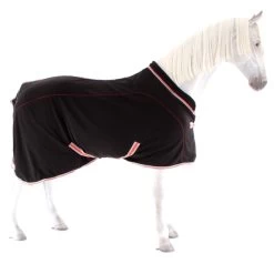 Weatherbeeta Therapy-Tec Fleece Standard - Schwarz/silber/rot , 155 -Weatherbeeta Weatherbeeta Therapy Tec Fleece Standard Neck schwarz silber rot 7004 1