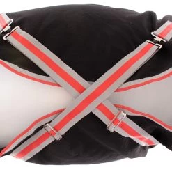 Weatherbeeta Therapy-Tec Fleece Standard - Schwarz/silber/rot , 155 -Weatherbeeta Weatherbeeta Therapy Tec Fleece Standard Neck schwarz silber rot 7004 6