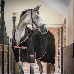 Weatherbeeta Therapy-Tec Fleece Standard - Schwarz/silber/rot , 155